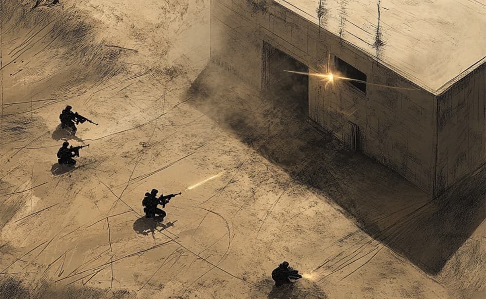 Tactics drawing on a map